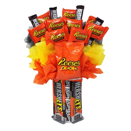 Hershey's Mashup King Size Milk Chocolate Bars with Reese's Pieces the Ultimate Candy Bouquet