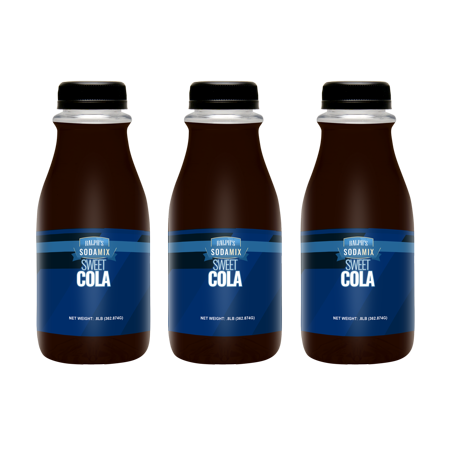 Ralph's Sweet Cola Sparkling Water Sodamix Flavor  Three 12oz Bottles