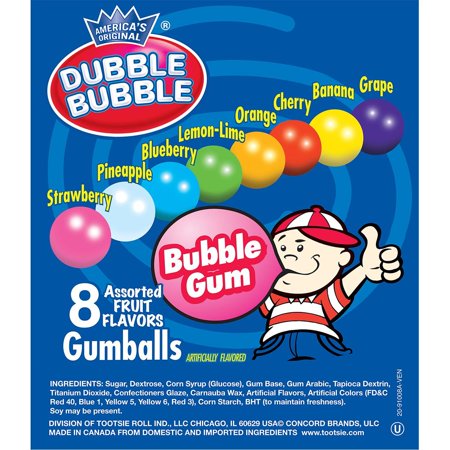 Dubble Bubble Assorted Gumballs, Select Size
