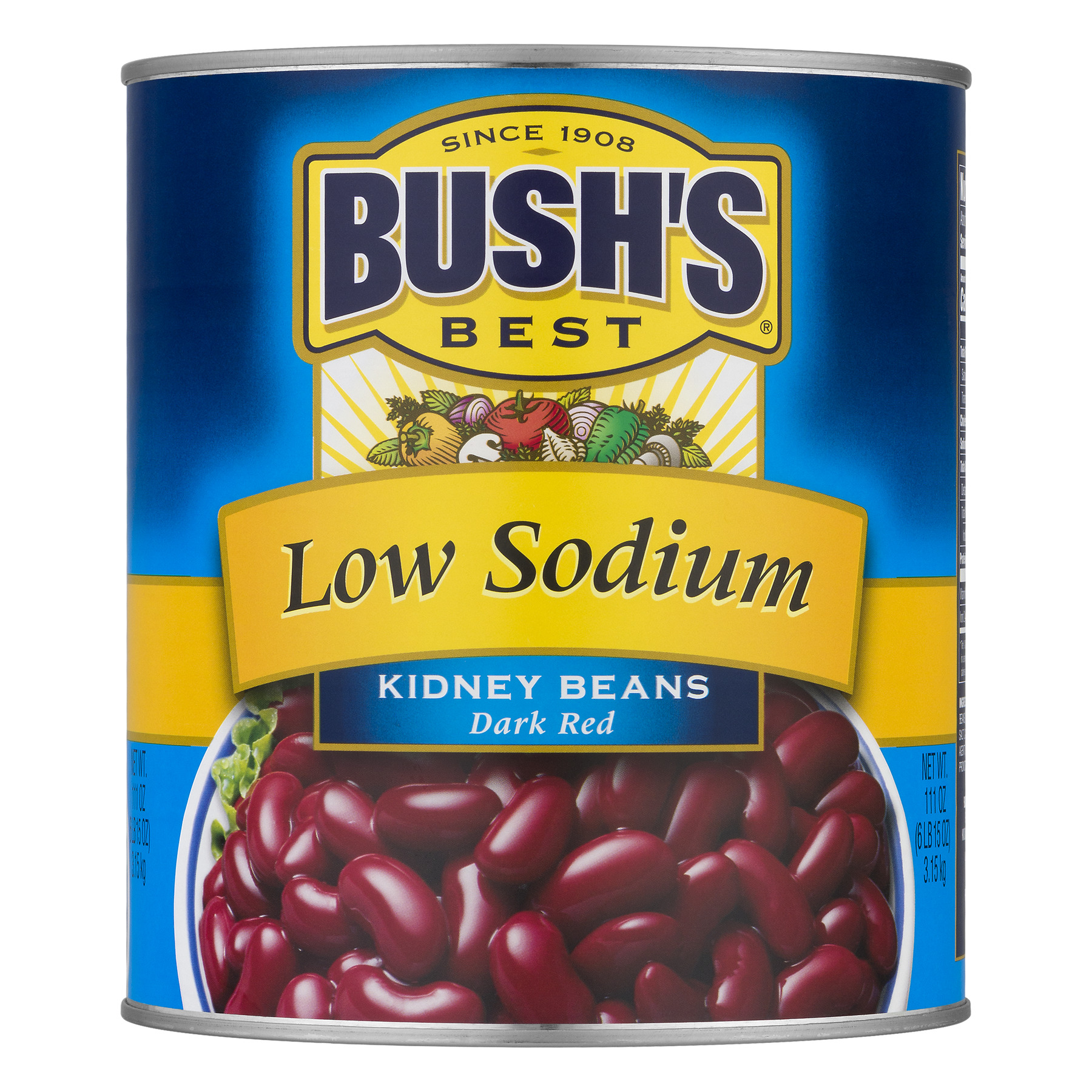 Bush S Low Sodium Dark Red Kidney Beans  Canned Dark Red Kidney Beans  111 Oz Can