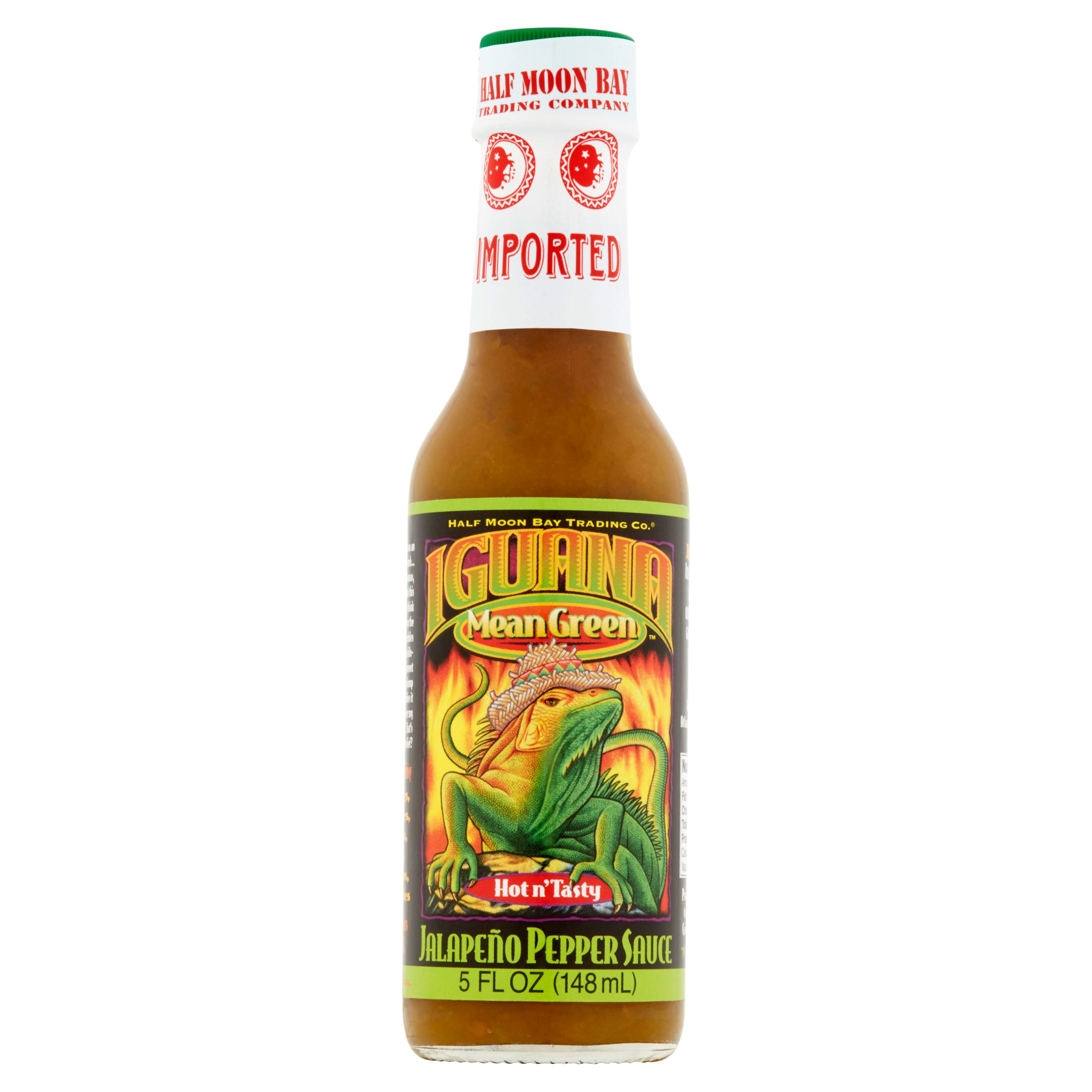 Iguana Mean Green Hot N' Tasty JalapeÃ±o Pepper Sauce, 5 Fl Oz, 6 Pack