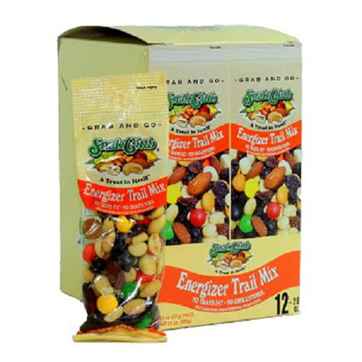 SNAK CLUB TUBE ENERGIZER TRAIL MIX 2 Oz Each ( 12 in a Pack )