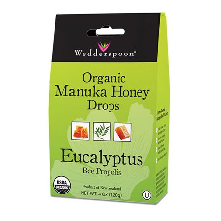 Wedderspoon Eucalyptus Bee Propolis Organic Manuka Honey Drps 4oz Box 2 PACK OC