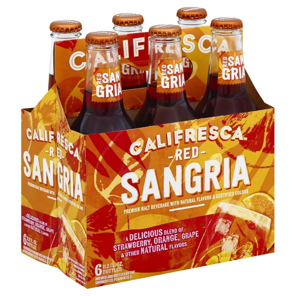 Califresca Red Sangria Wine, 6 Pack, 12 Fl Oz