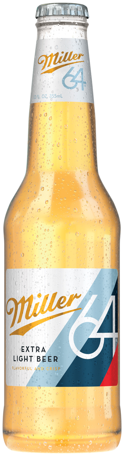 Miller 64 Beer, Extra Light Lager, 24 Pack Light Beer, 12 Fl. Oz. Bottles, 2.8% ABV