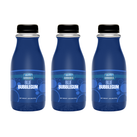 Ralph S Blue Bubblegum Sparkling Water Flavor | Three 12oz Bottles