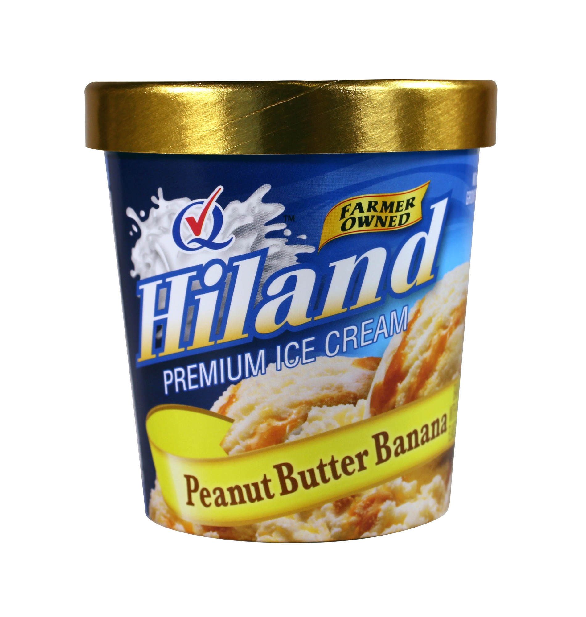 Hiland Peanut Butter Banana Ice Cream, 16 Oz