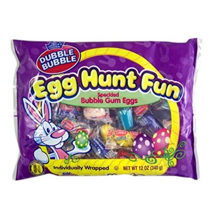 Dubble Bubble Gum Easter Eggs Candy Egg Hunt Speckled Bubble Gum, 12 Oz Bag