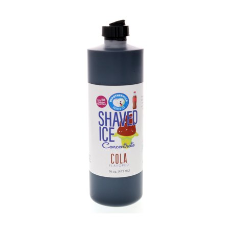 Cola Shaved Ice and Snow Cone Unsweetened Flavor Concentrate *Pint* 16 Fl Oz Size (must Add Sugar and Water)