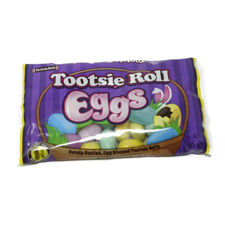 Candy Coated, Egg Shaped Tootsie Rolls