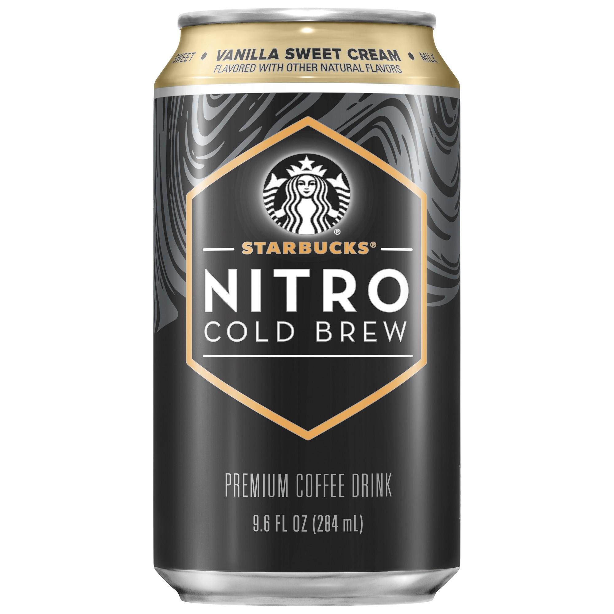 Starbucks Nitro Cold Brew Vanilla Premium Iced Coffee Drink  9.6 Fl Oz  8 Pack Cans
