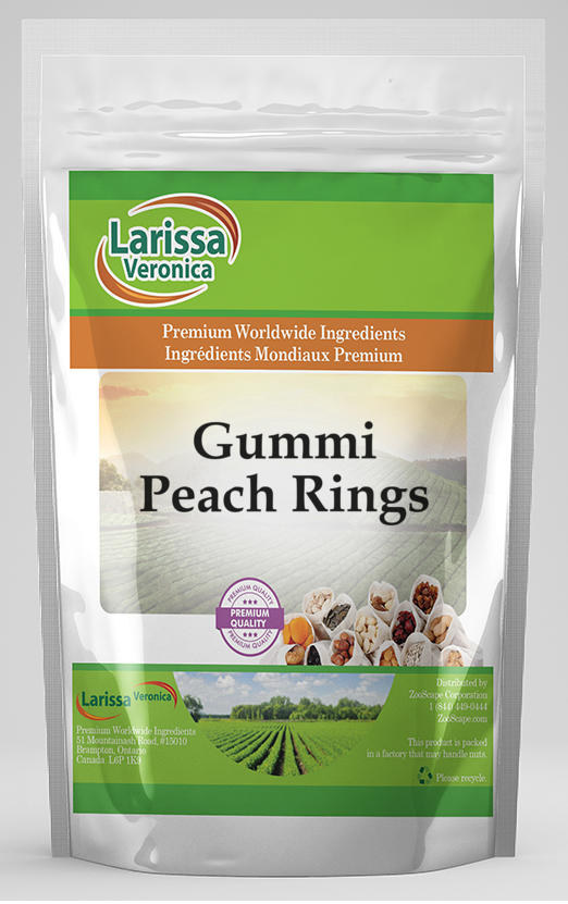 Larissa Veronica Gummi Peach Rings  (8 Oz  1-Pack  Zin: 525489)