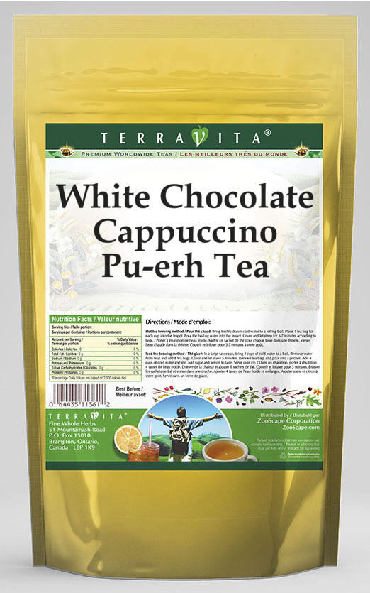 White Chocolate Cappuccino Pu-erh Tea (25 Tea Bags, Zin: 544408)