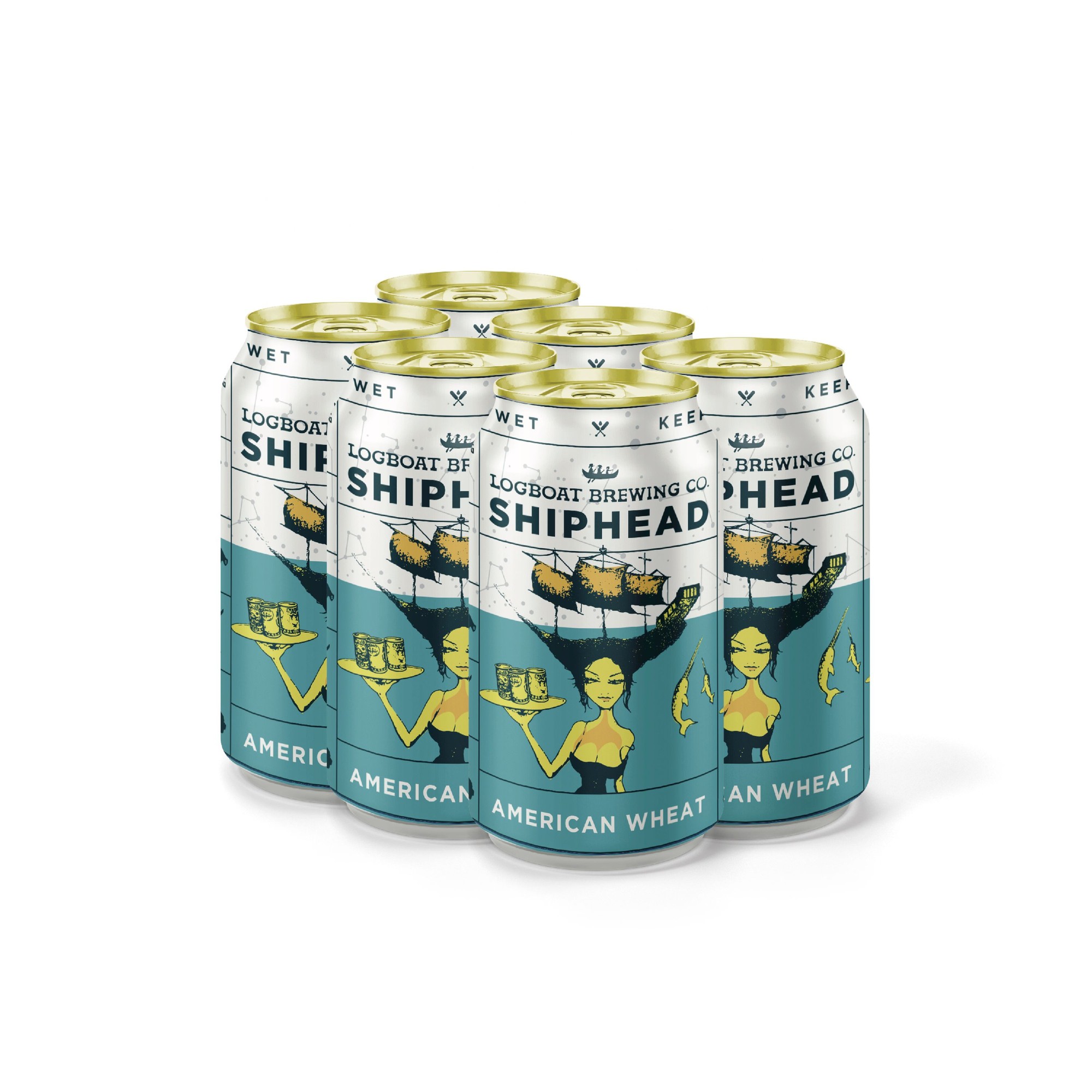 Logboat Shiphead American Wheat Beer, 6 Pack, 12 Fl Oz Cans
