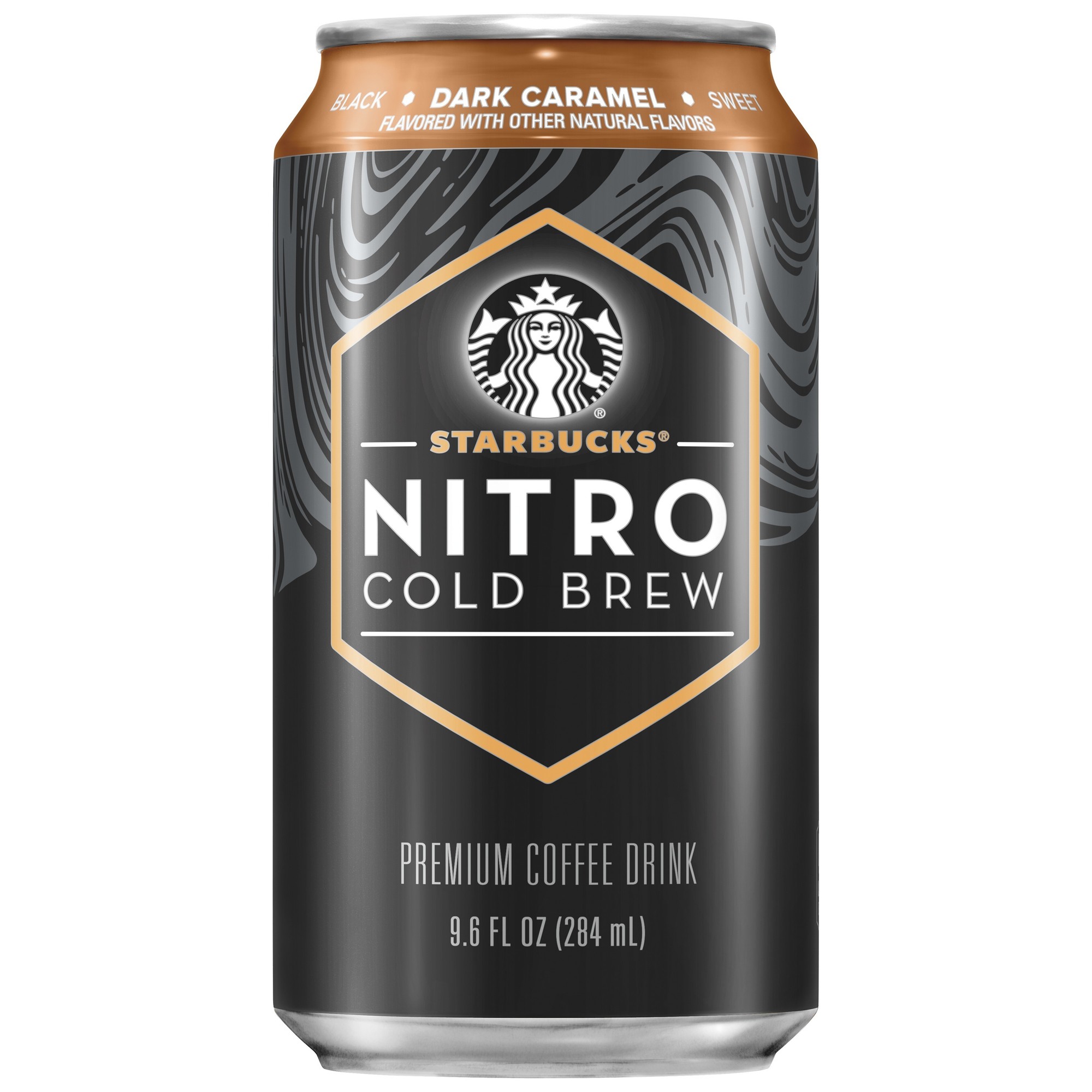 (8 Cans) Starbucks Nitro Cold Brew Premium Coffee Drink, Dark Caramel, 9.6 Fl Oz (1825219)