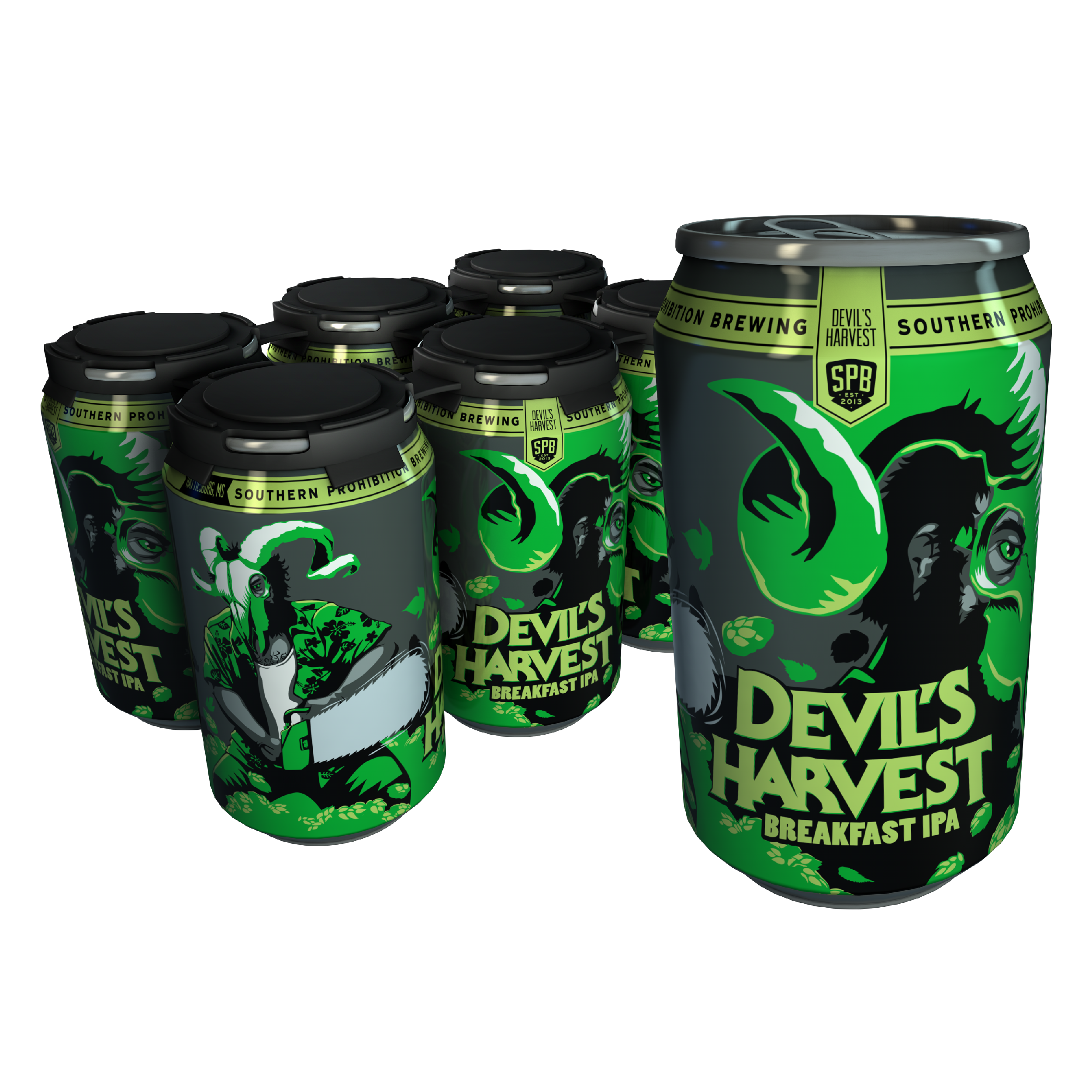 Southern Prohibition Devil’s Harvest, Breakfast IPA, 6 Pack, 12 Fl. Oz. Cans, 4.9% ABV