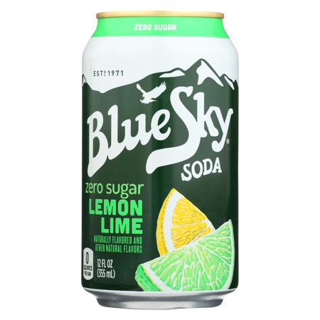 Blue Sky - Soda - Free Cal - Lemon Lime - Case of 4 - 6/12 Fl Oz