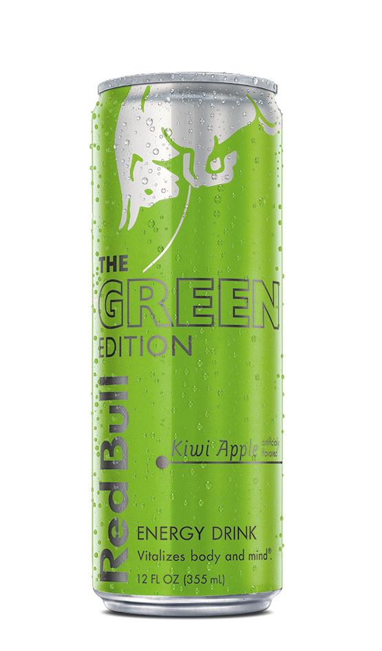 (24 Cans) Red Bull Energy Drink, Kiwi Apple, 12 Fl Oz, Green Edition (6 Packs of 4)