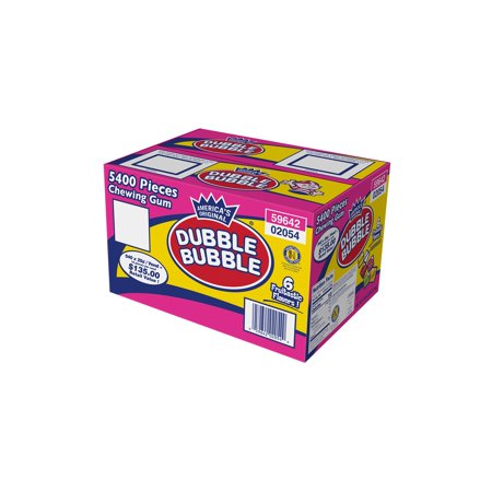 Branded Dubble Bubble Tab Chewing Gum 5400 Ct. Pack of 1
