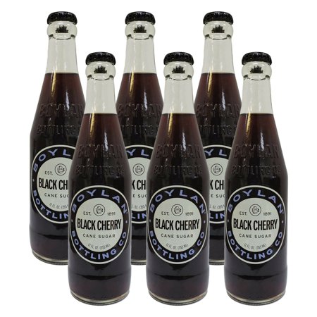 (6 Pack) Boylan Black Cherry Soda, 12 Fl Oz