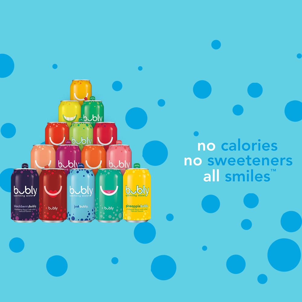 Bubly Sparkling Water  All the Flavors Variety Pack  12 Oz Cans  18 Count