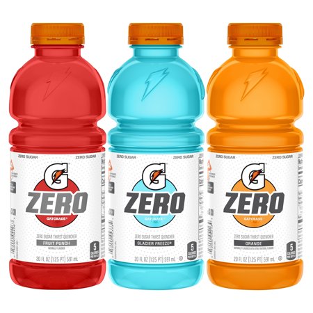 Gatorade G Zero Sugar Classic Variety Pack Thirst Quencher Sports Drink  20 Fl Oz  12 Pack Bottles