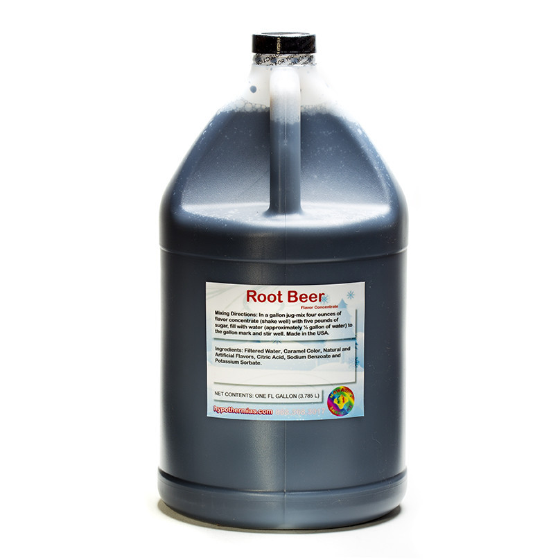 Root Beer Shaved Shaved Ice and Snow Cone Unsweetened Flavor Concentrate *Gallon* 128 Fl Oz Size (must Add Sugar and Water)