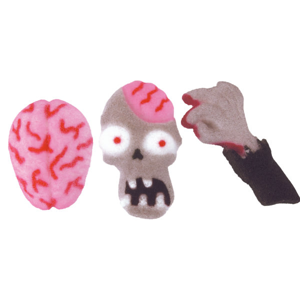 Halloween Zombie Attack Edible Sugar Decorations - 12 Count - 48575 - This Item Is Packaged Between Food Safe Foam and Is Heat Sealed in a Food Approv
