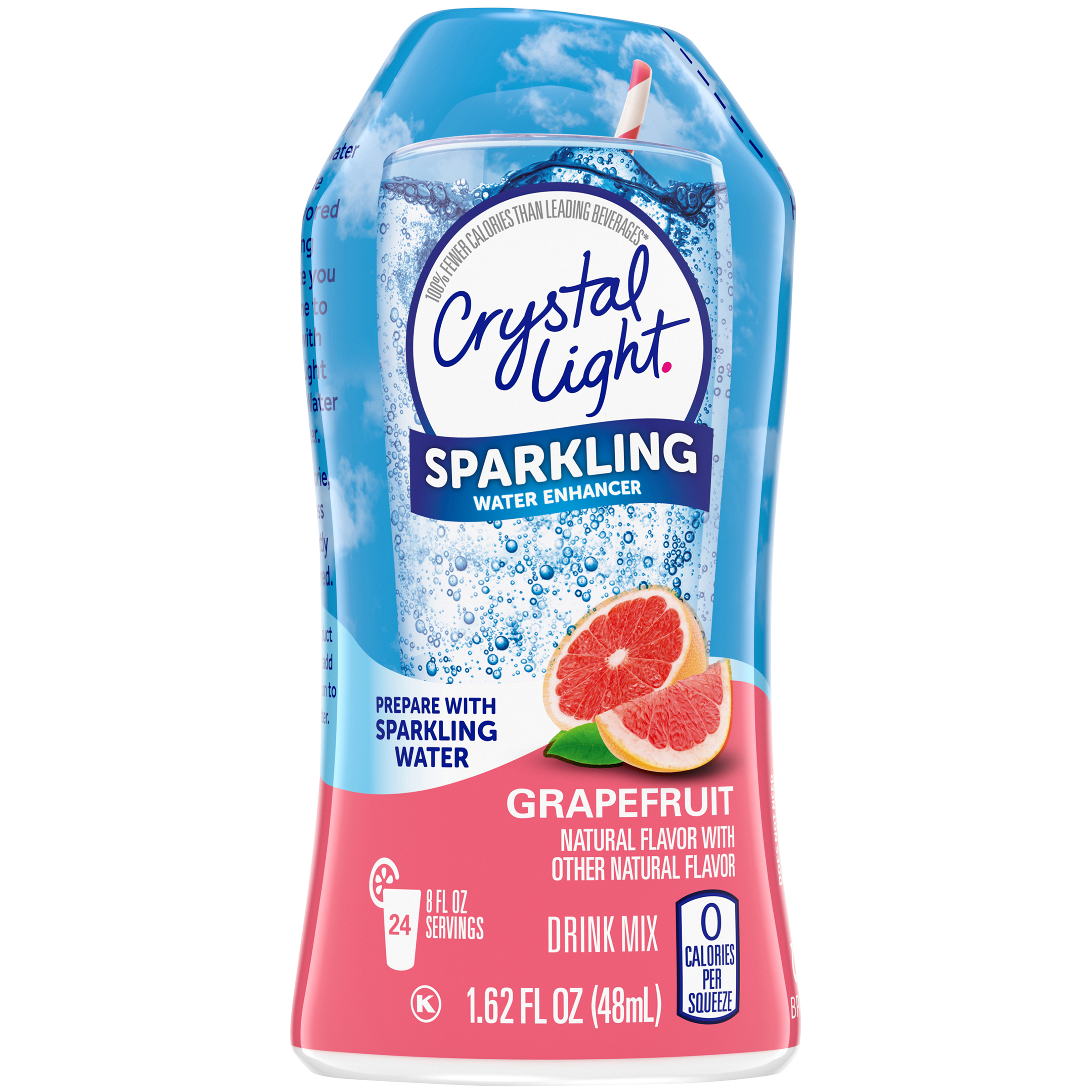 Crystal Light Grapefruit Naturally Flavored Sparkling Water Enhancer Drink Mix  1.62 Fl Oz Bottle