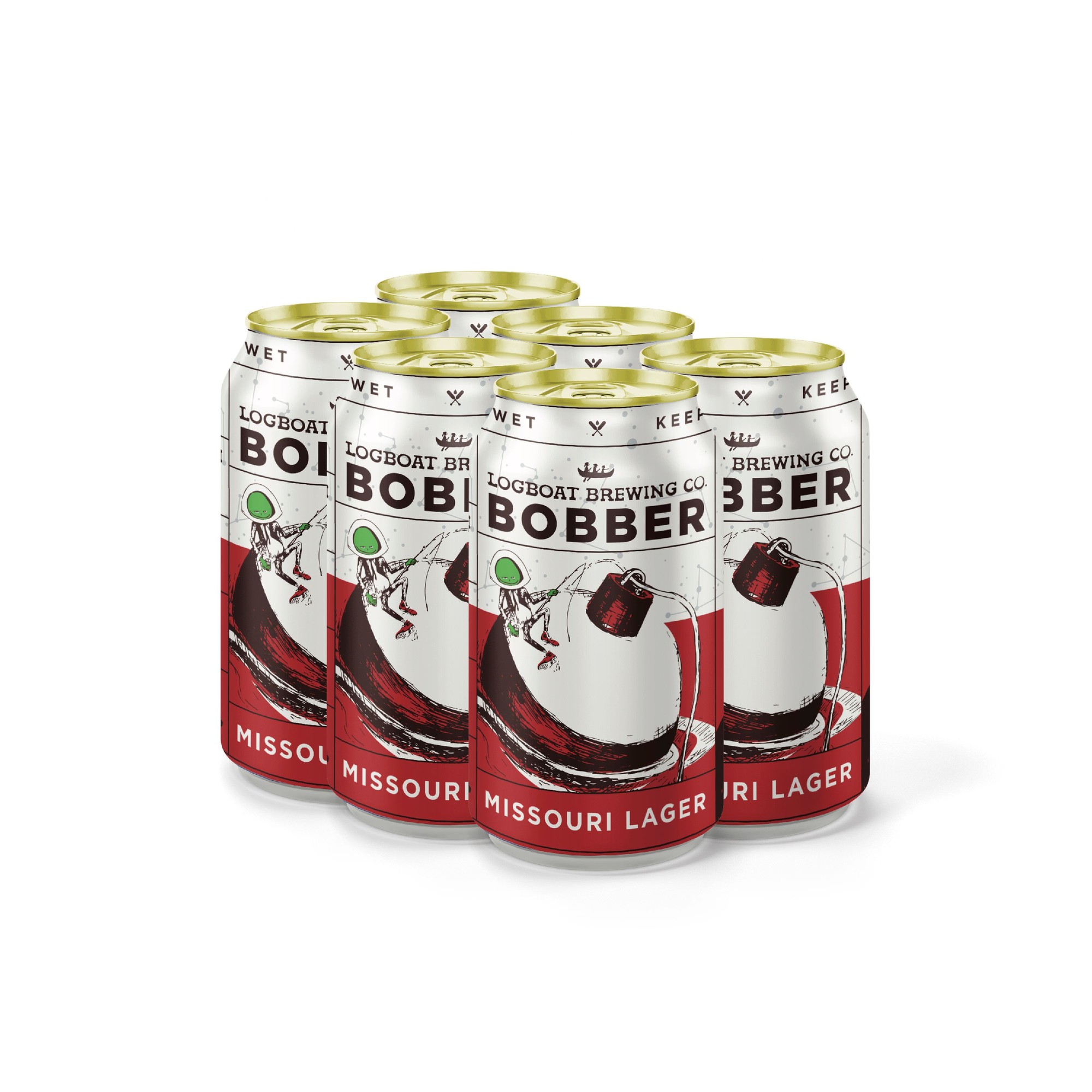 Logboat Bobber Lager, 6 Pack, 12 Fl Oz Cans
