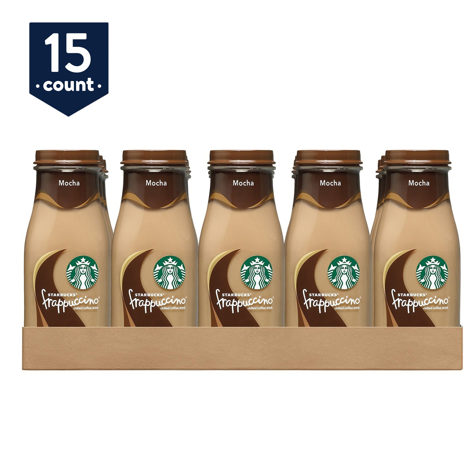Starbucks Frappuccino Mocha Iced Coffee Drink  9.5 Fl Oz 15 Pack Bottles