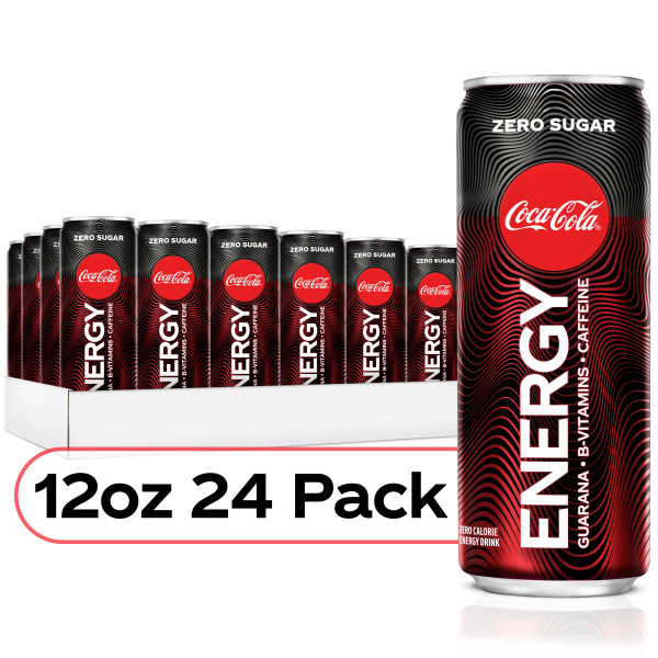Coca-Cola Zero Sugar Energy Drink, 12 Fl. Oz. Can, 24/Pack (157041)