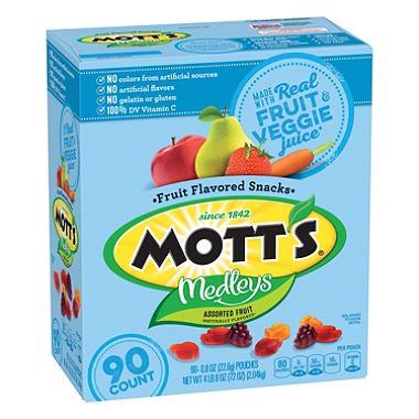 Mott S Medley Assorted Fruit Flavored Snacks (90 Ct.)