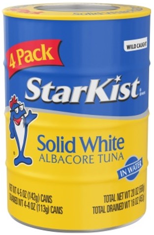 StarKist Solid White Albacore Tuna in Water   5 Oz Can  4-Pack
