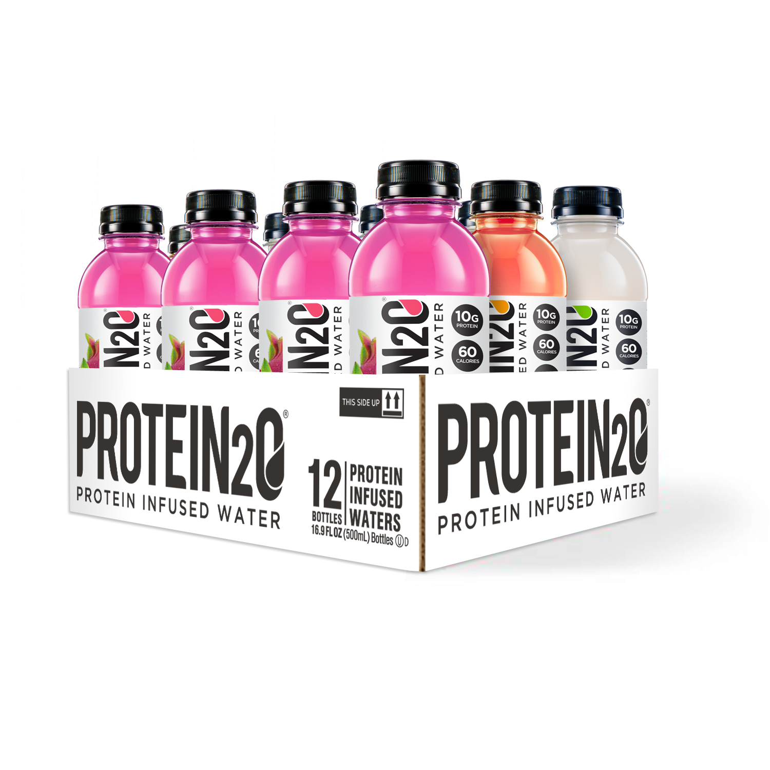 Protein2o 15g Whey Protein Infused Water  Flavor Fusion Variety Pack  16.9 Fl Oz (Pack of 12)