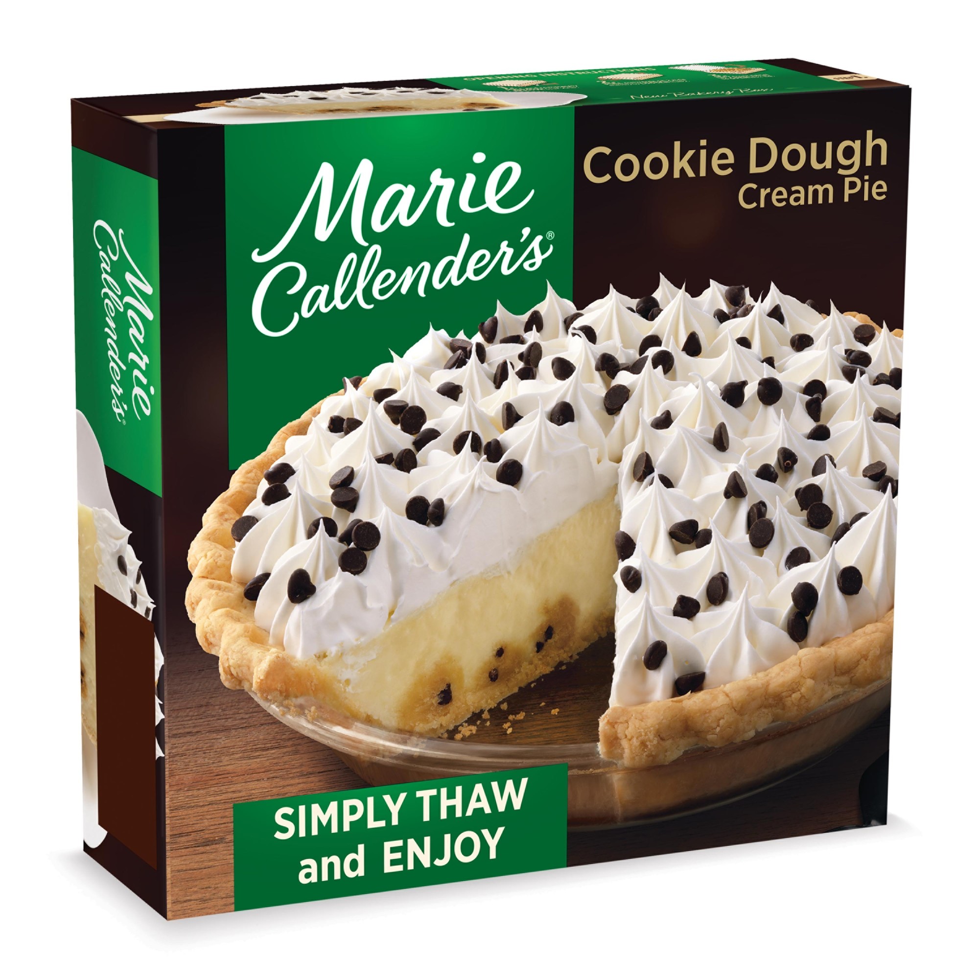 Marie Callender's Chocolate Chip Cookie Dough Cream Pie Frozen Dessert, 35 Ounce