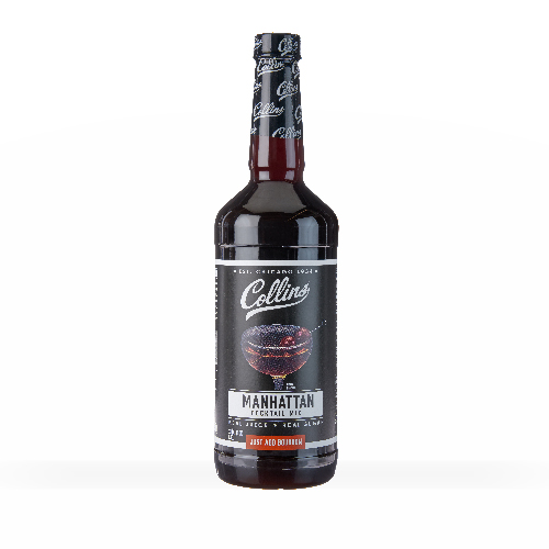 Collins Manhattan Mix | Made with Real Brown Sugar  Orange and Cherry Juice with Natural Flavors | Classic Cocktail Recipe Ingredient  32 Fl Oz