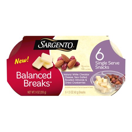 Natural White Cheddar Cheese, Sea-salted Roasted Almonds & Dried Cranberries Balanced Break