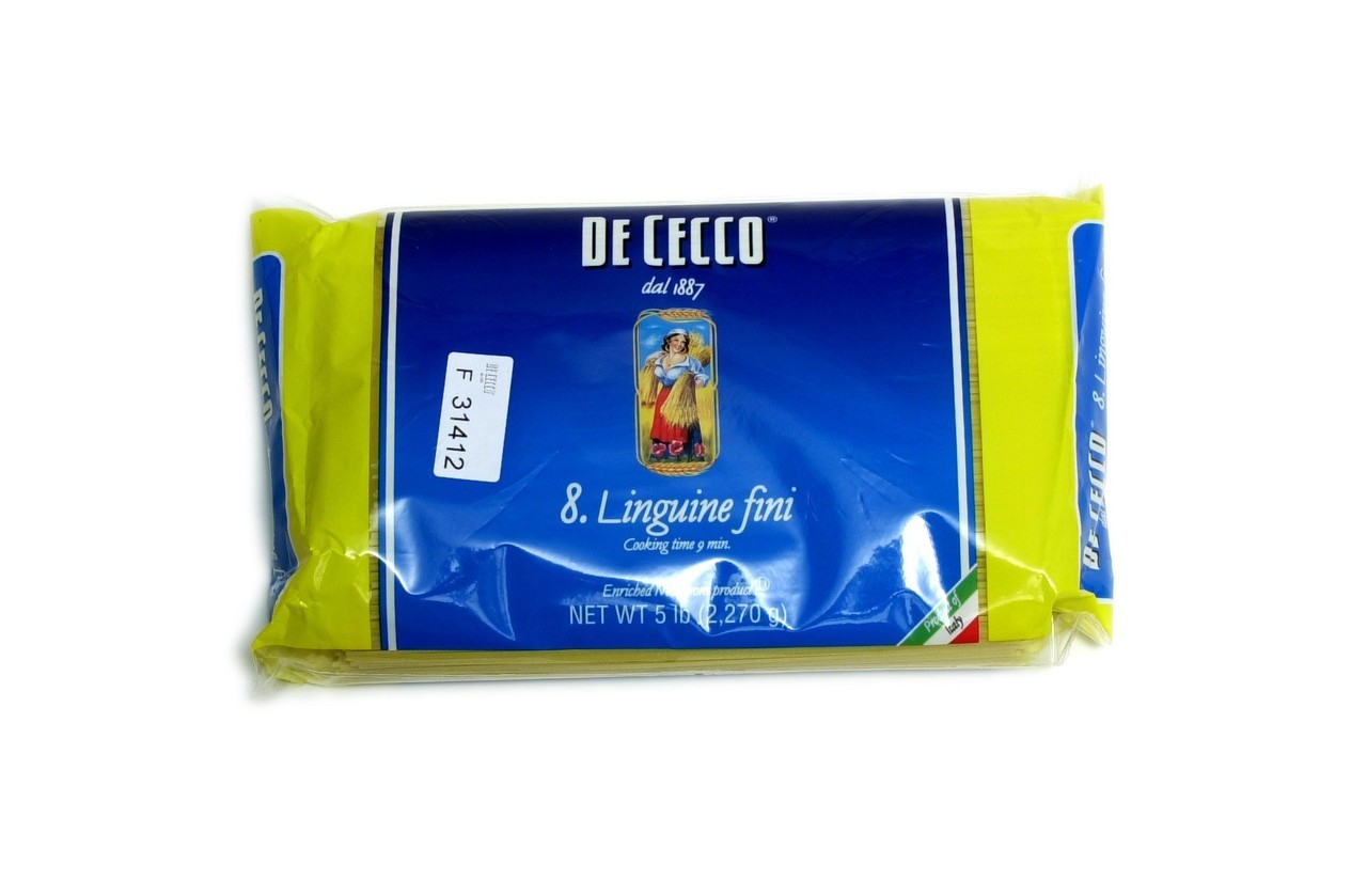 De Cecco Semolina Linguine No. 7 Pasta  5 Lb (pack of 4) – Contains Wheat  May Contain Traces of Soy  Free from Dairy  Eggs  and Nuts
