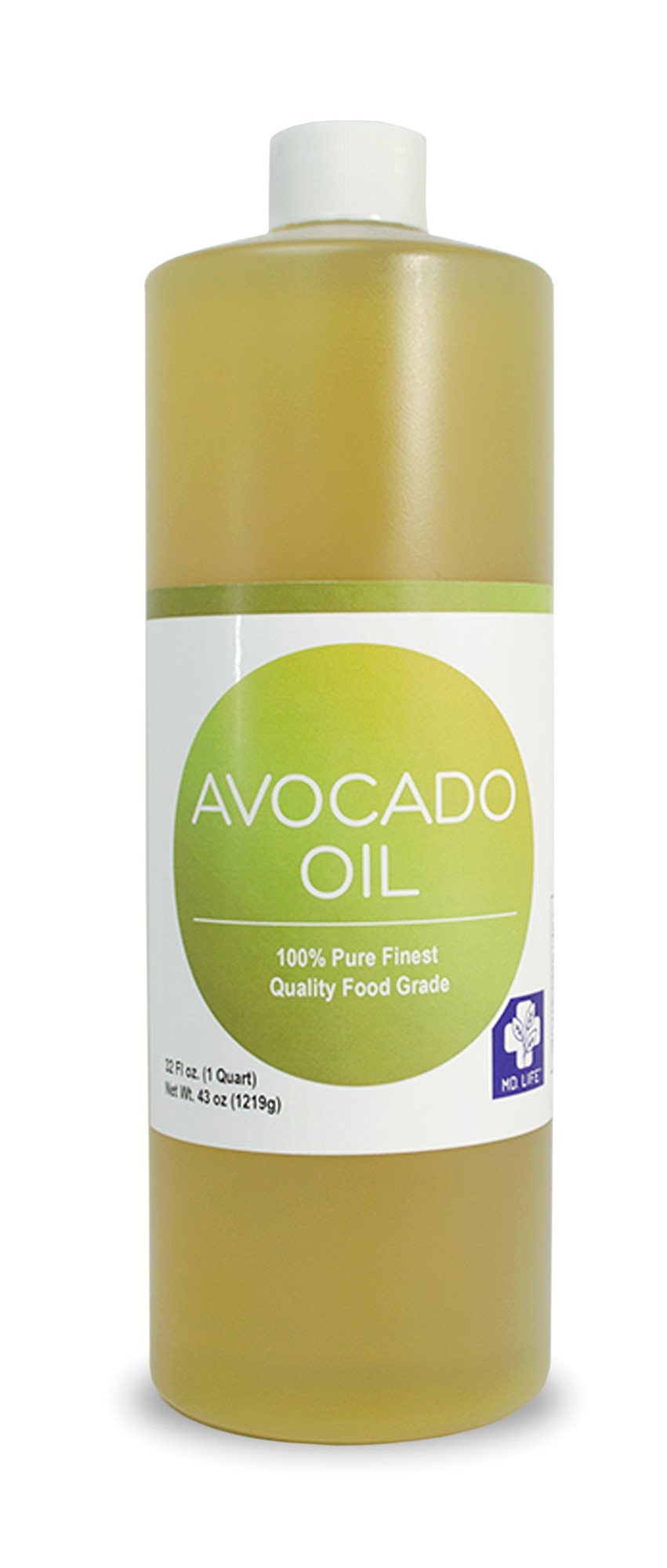 MD. Life Avocado Oil for Hair - 32oz - 100% Pure Avocado Oil for Skin and Cooking - Food Grade High Heat Cooking - Body Oil for Dry Skin - Keto & Pale