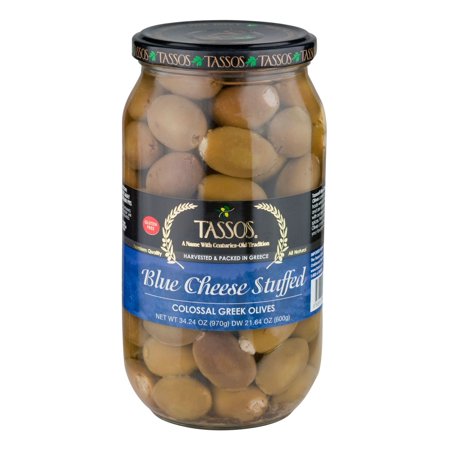 Product of Tassos Olives Stuffed with Blue Cheese, 20.5 Oz.