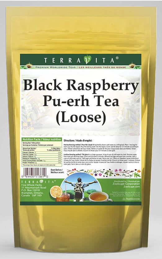 Black Raspberry Pu-erh Tea (Loose) (4 oz, Zin: 538214)
