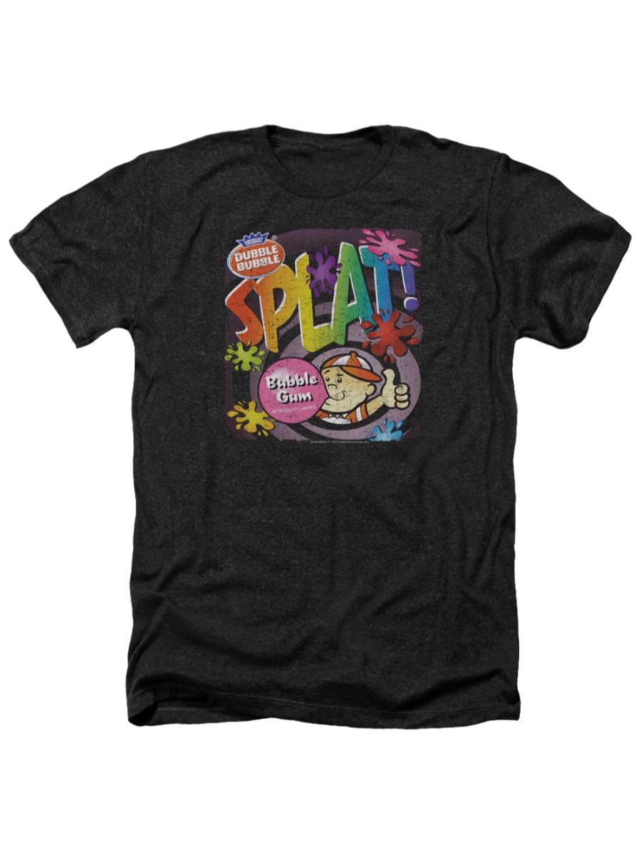 Dubble Bubble Nostalgic Candy Splat Gum Adult Heather T-Shirt Tee