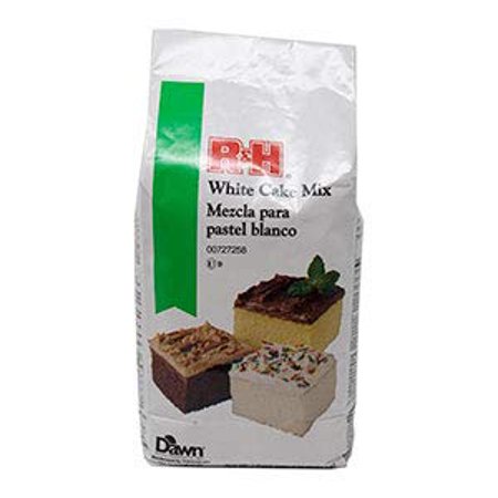 R&H White Cake, Brownie or Corn Muffin Full-Flavor Mixes: 5 Pound Bag- Just Add Water (White Cake)