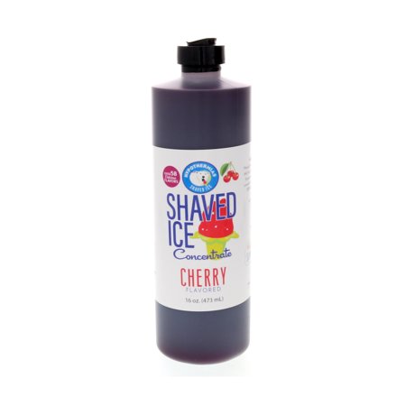 Cherry Shaved Ice and Snow Cone Unsweetened Flavor Concentrate *Pint* 16 Fl Oz Size (must Add Sugar and Water)