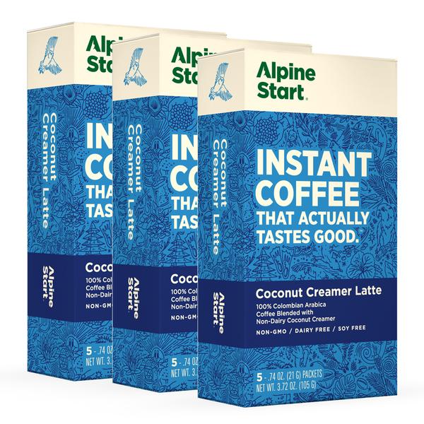 Alpine Start Coconut Creamer Latte Instant Coffee Bundle (3-Pack)
