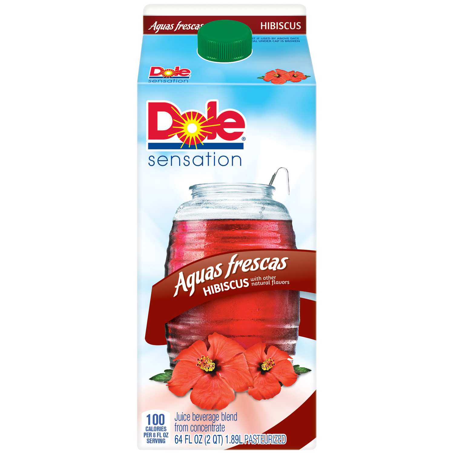 Dole Sensation Aquas Frescas Hibiscus Juice Beverage Blend, 64 Fl. Oz.
