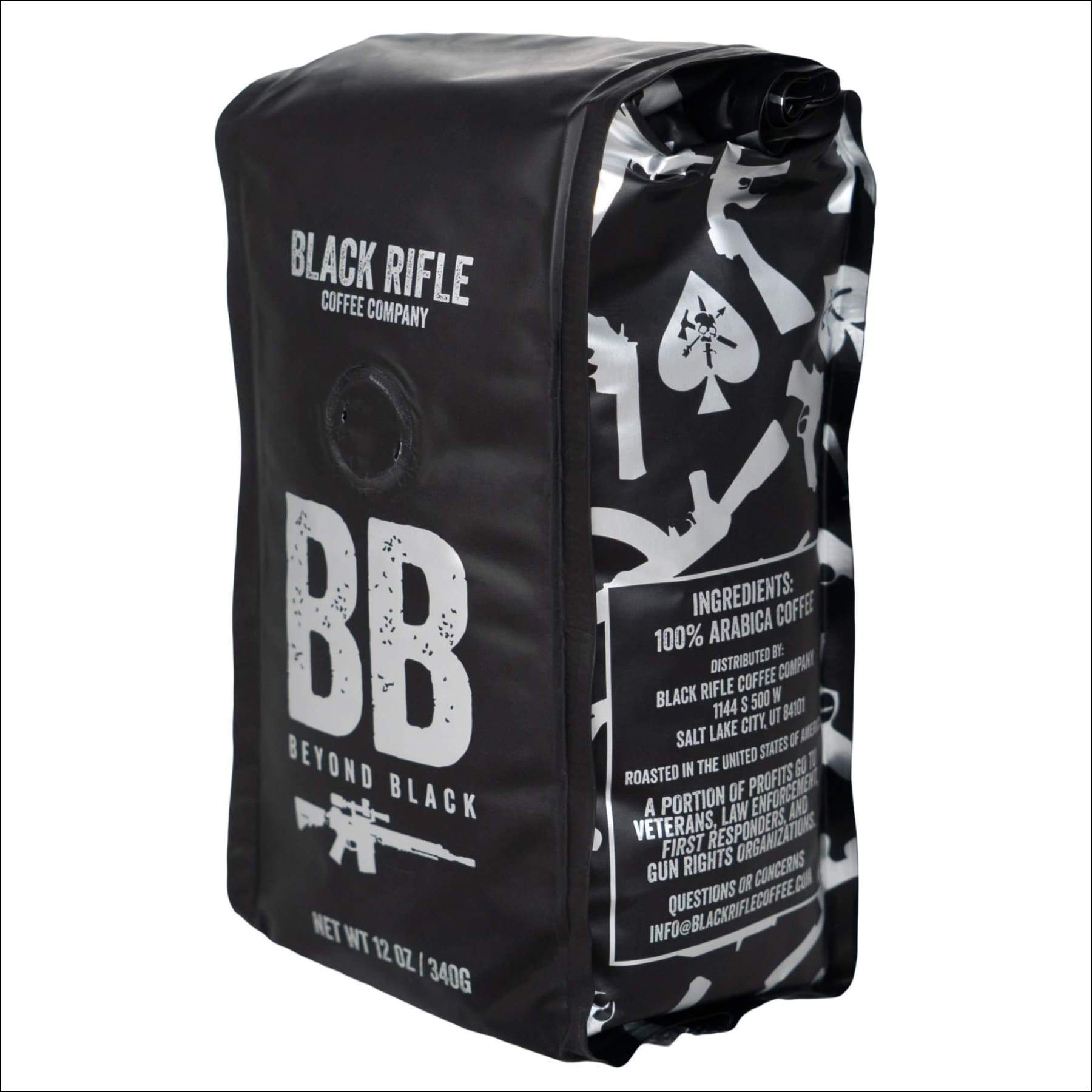 Black Rifle Coffee Company Beyond Black  Dark Roast Ground Coffee  Robust Flavors of Dark Chocolate Tasting Notes and Smoky Finish  Helps Support Vete