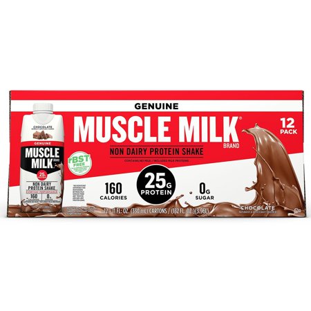 Muscle Milk Genuine Non-Dairy Protein Shake, Chocolate (11 Fl. Oz., 12 Pk.)