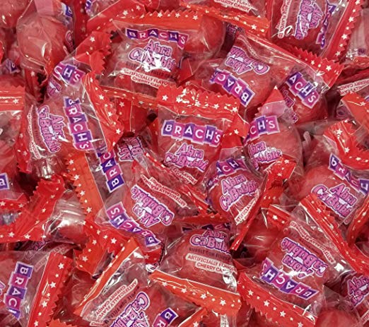 Brach's Abra CaBubble Bubble Gum Filled Candy Balls, Cherry Flavored Candy, Individually Wrapped Bulk 2 Pounds Bag